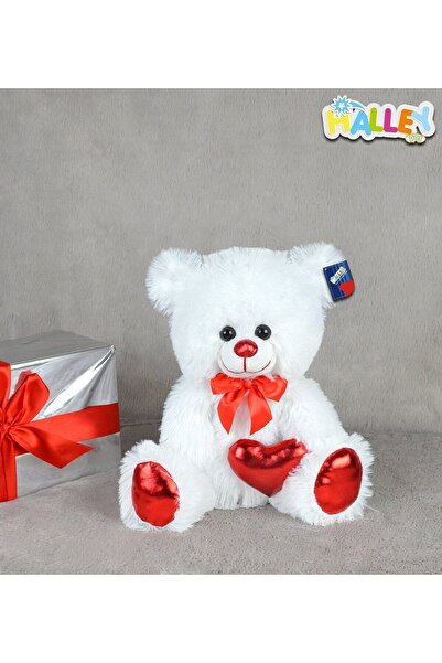 Halley Oyuncak Shiny Fabric Heart Holding Teddy Bear Plush 50 cm 62503