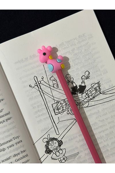 odaburada Pink Horse Figure Cute Pencil Ornament-Pencil Head