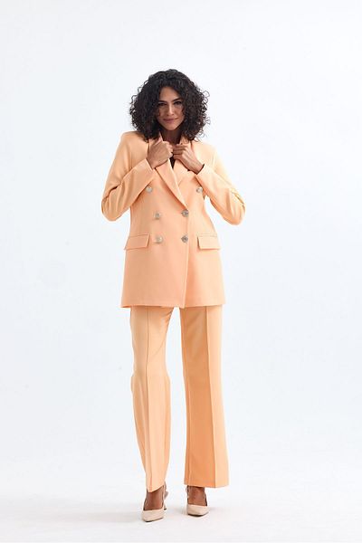 Sense Women's Suit Jacket And Pants| TK34239 Salmon