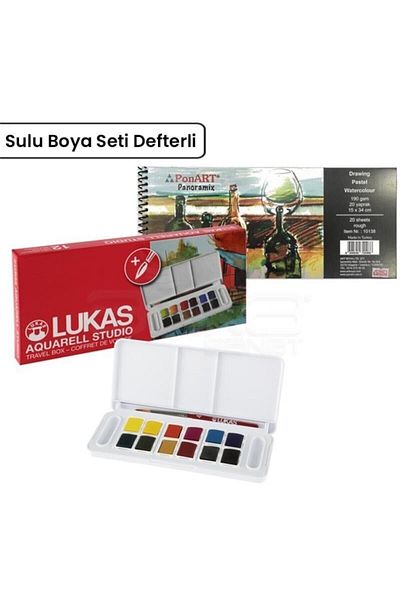 Lukas Tablet Watercolor 12 Colors Watercolor Notebook Panoramix