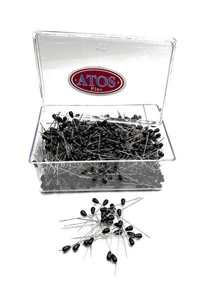 ATOS Damla Başlı Toplu Iğne 250 Gr ( Siyah )