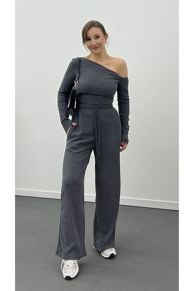 Narferita Off Shoulder Premium Lycra Blouse and Pants Set