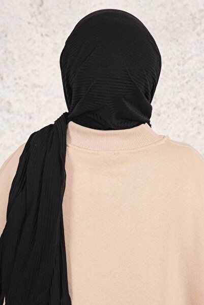 İmajButik Μαύρο Μοντέρνο Μπλε Πλισέ Πρακτικό Έτοιμο Σάλι