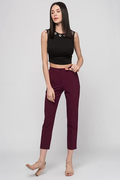 Sense Trousers - Atlas Fabric Trousers on the Ankle| Pnt19003 Fuchsia