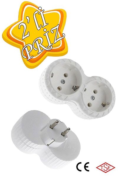 GLASWEN Multi Group Double Plug Socket - 2 Grounded Sockets