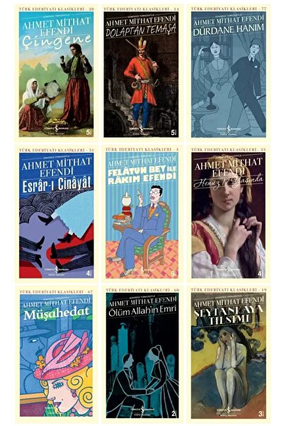 TÜRKİYE İŞ BANKASI KÜLTÜR YAYINLARI Ahmet Mithat Efendi 9 Kitap Set