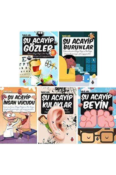 Uğurböceği Yayınları Şu Acayip Gözler - Burunlar - Insan Vücudu - Kulaklar - Beyin 5 Kitap Set / Tarık Uslu