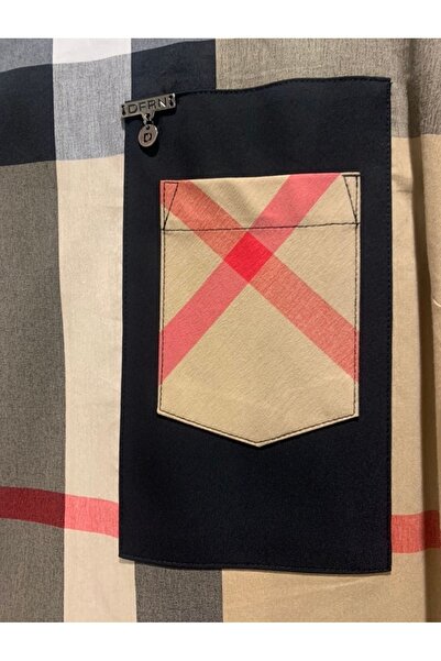 Defrina eteği fermuarlı burberry kombinli tunik