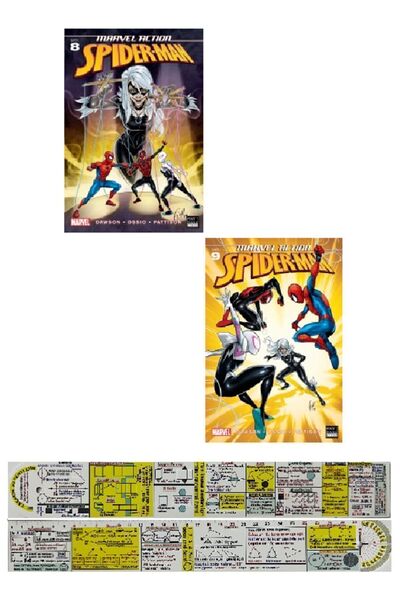 Marmara Çizgi Yayınları Action Spider-Man 8-9. Ciltler Çizgi Roman Seti + Mat...