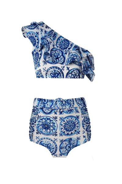 Nur Karaata ClianthaBleuBlanc - Comfortable FitBikiniSet