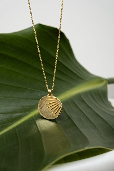 Cayo Largo Jewellery Güneş Madalyon Forse Zincir Gümüş Üzeri Altın Kaplama