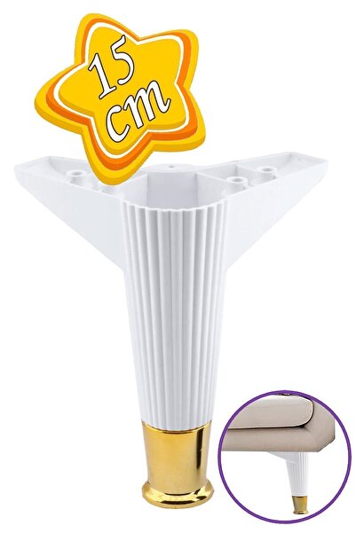 GLASWEN Golden Ayak 15 cm Beyaz Altın Gold Mobilya Kanepe Sehpa Ünite Koltuk ...