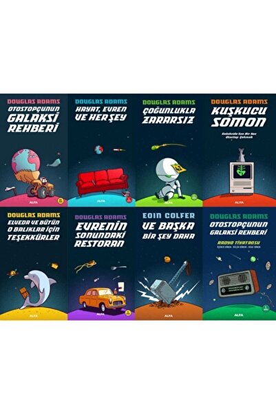 Alfa Yayınları Otostopçunun Galaksi Rehberi 8 Kitap Set / Douglas Adams