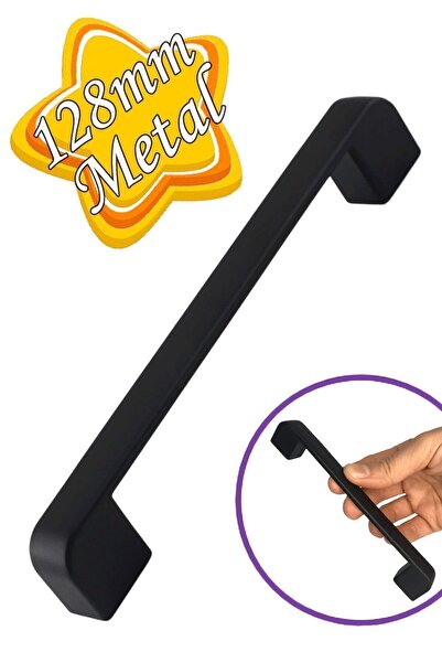 GLASWEN Mâner oval Marmara 128 mm Mâner negru pentru bucătărie Mâner pentru s...