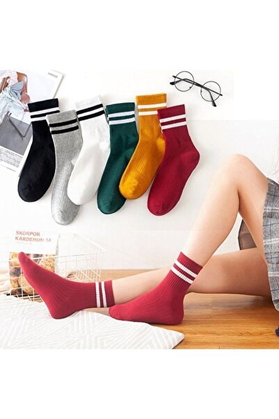 BGK Unisex κυκλικές κάλτσες κολεγιακού μοτίβου Πακέτο 6 τεμαχίων