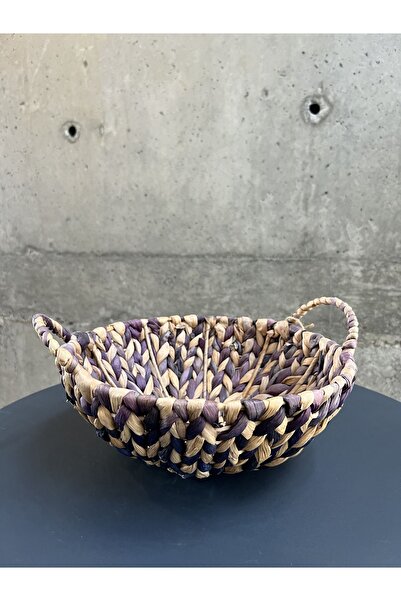 CasaLinda Yuvarlak İki Renk Sepet - Küçük