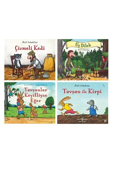 TÜRKİYE İŞ BANKASI KÜLTÜR YAYINLARI Axel Scheffler 4 Kitap Set / Çizmeli Kedi...