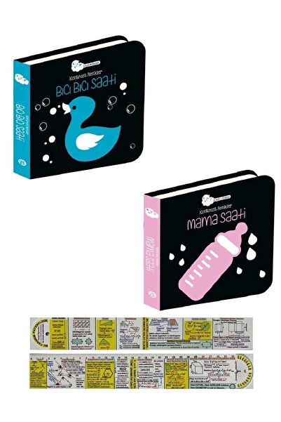 Beta Kids Akıllı Bebek Kontrast Renkler 2 Kitap Set Bıcı Bıcı Saati + Mama Sa...