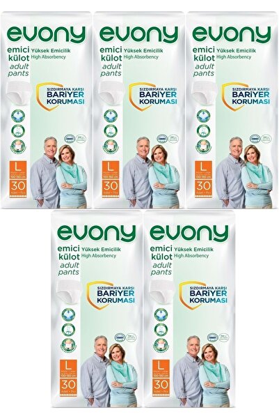 Evony Hasta Bezi Yetişkin Emici Külot L-büyük Boy 150 Adet (5pk*30)