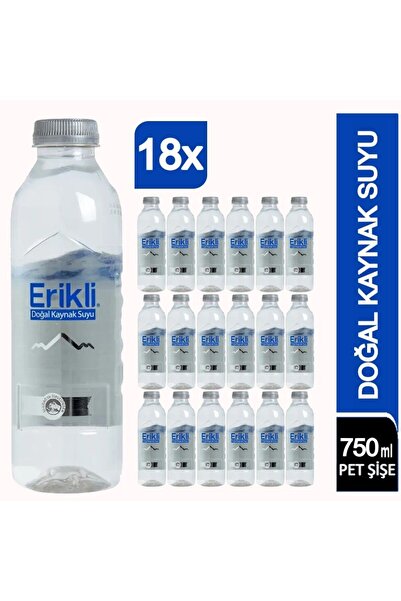 Erikli Premium Doğal Kaynak Suyu Pet Şişe 18×750 ml