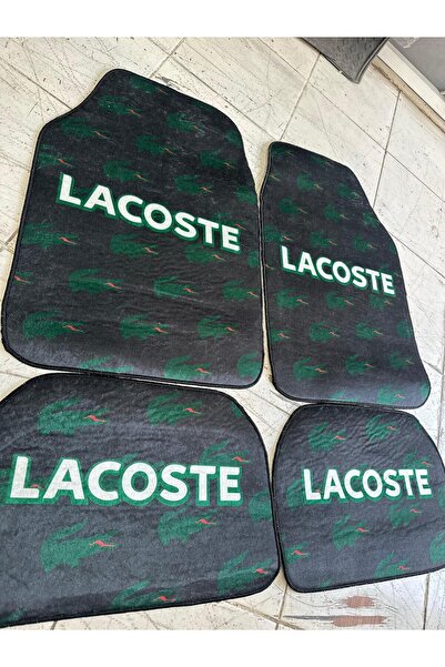 as garaj LACOLSTE OTOMOBİL BASKILI LÜKS HALI PASPAS TAKIMI