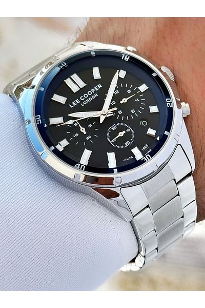 Lee Cooper 5 Atm Waterproof Steel Cord Men's Wrist Watch - Functions Active