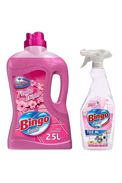 Bingo Fresh Pembe Düşler Yüzey Temizleyici 2,5 Lt & Mutlu Yuvam Toz Al İz Bırakmaz 750 ml