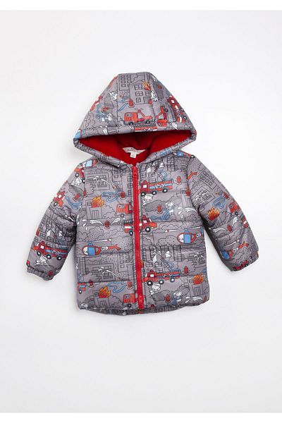 Midimod Gold Palton interior gros din fleece pentru băieți cu glugă pentru 1-5 ani