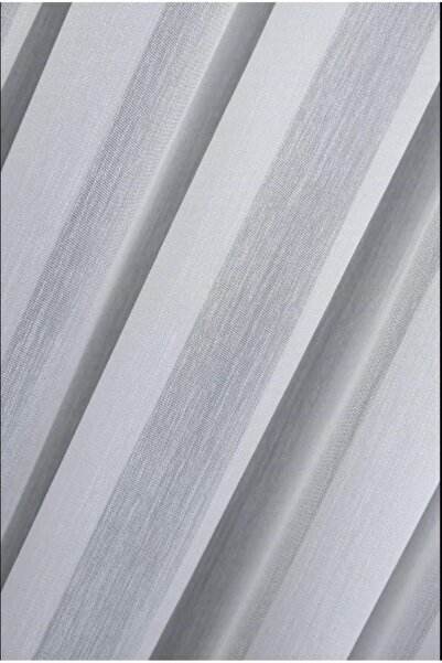 GOGOPERDE Bamboo Slub - Non-Wrinkle and No Iron Tulle Curtain, 1/2 Layer Pleated Modern Design