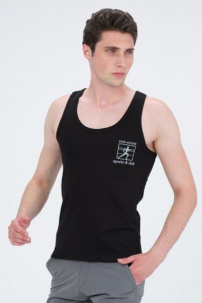 Rich Men's Swimmer Cut Sports Tank Running Athlete Tank Top
