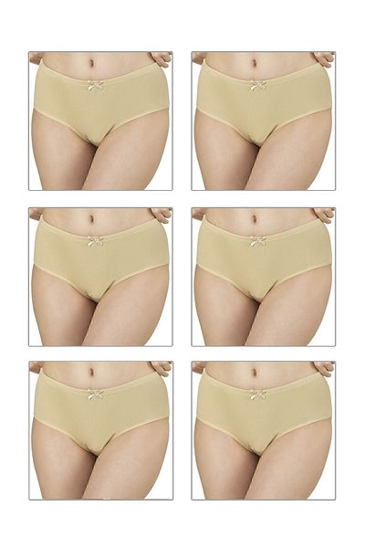 ÖZKAN underwear Özkan 0305 6 Pack Γυναικεία ριμπ ελαστικά βαμβακερά ψηλόμεσα εσώρουχα Bato