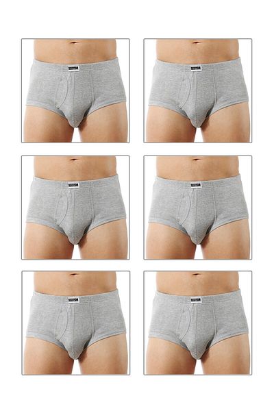 ÖZKAN underwear Özkan 0117 Pachet de 6 chiloți pentru bărbați, din bumbac, cu nervuri, flexibili, moi, confortabili