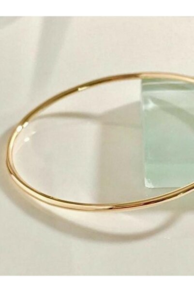 BORENO 1 Adet Paslanmaz Çelik Üzeri 14 Ayar Altın Kaplama Ajda Bilezik, Bileklik