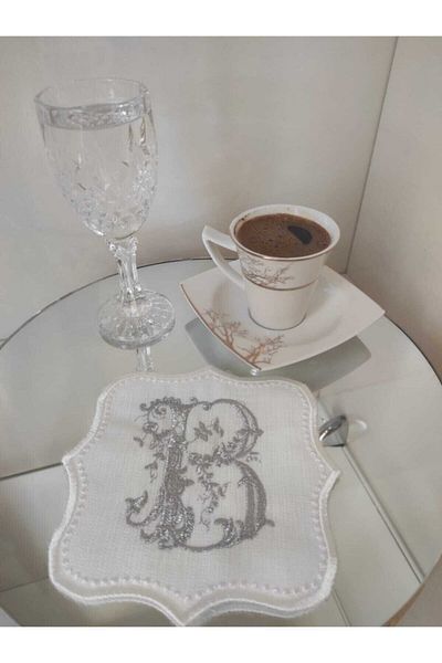 LİNDA MİA Șervețel Cocktail Litera Argintie „b” Literă Single