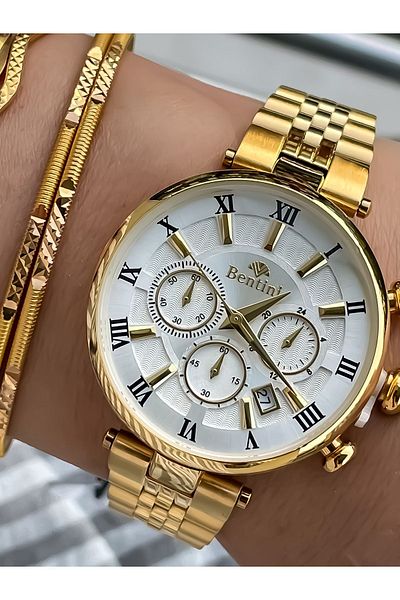 Bentini New Season Steel Bentini Brand Women's Watch and Gift Bracelet