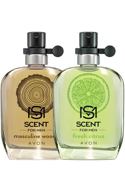 AVON Scent Masculine Woody Edt 30 ml Erkek Parfüm+Fresh Citrus Edt 30 ml Erke...