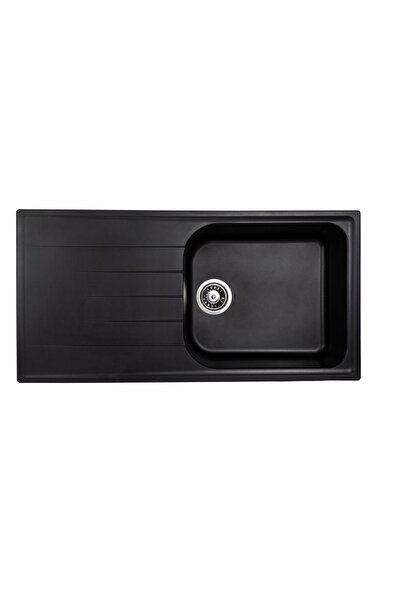 Vosh Granit Evye Siyah Tek Gözlü Mutfak Evyesi 100 X 50 Cm