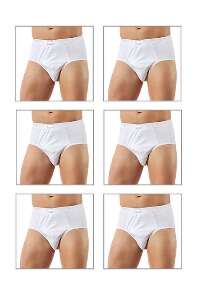 ÖZKAN underwear Özkan 0037 6 Pack Ανδρικό χτενισμένο μονό μπλουζάκι, ευέλικτο άνετο εσώρουχο