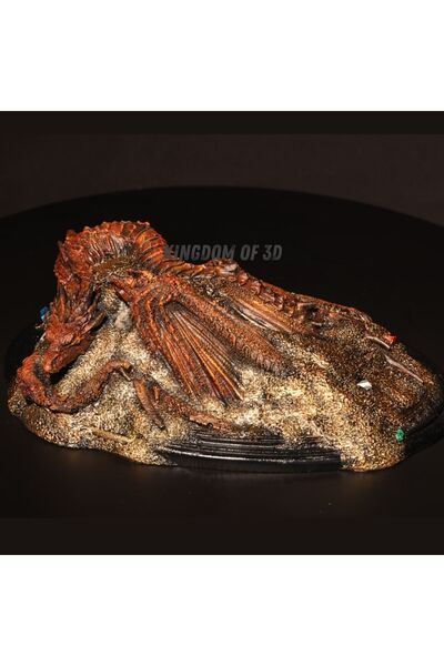 Kingdom of 3D Hobbit Smaug Heykeli, Yüzüklerin Efendisi Smaug Figür, Figür He...