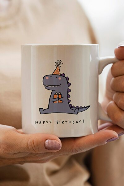 South Steel كوب ديناصور مكتوب عليه عيد ميلاد سعيد مطبوع