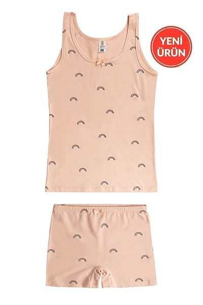 ÖZKAN underwear Özkan 43161 - Ελαστικό και άνετο βαμβακερό σορτς με χοντρές τιράντες για κορίτσια