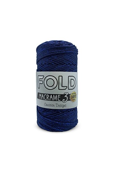 FOLD Simli Polyester Makrome Ipi No:3 262 Lacivert - 1 Mm - 100 gr - 115 M Supla Ip Çanta Ipi