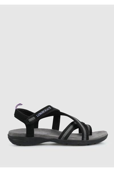 lumberjack Black Alisa Women's Flat Sandals