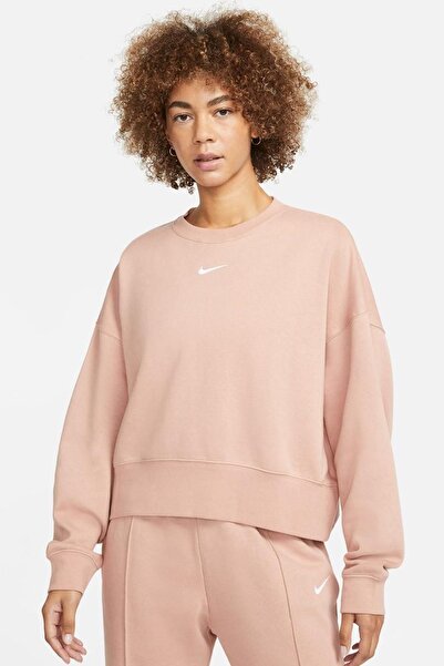 Nike Hanorac oversize pentru femei Pink Essential Collection Fleece - Îmbrăcăminte sportivă