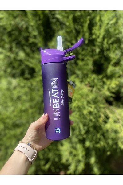 Gıpta 600 Ml Unbeatan Tritan Flask with Straw Purple