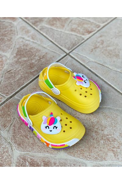 Calx Girl's Pink Unicorn Figured Non-Slip Sole Slippers Sandals