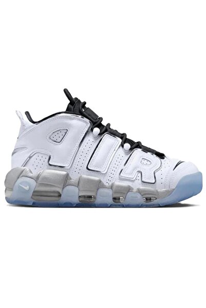 Nike Uptempo Air More Leather Sneaker Hakiki Deri Bilekli Spor Ayakkabı Beyaz