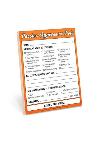 Macmillan Distribution Knock Knock Passive Aggressive Nifty Note