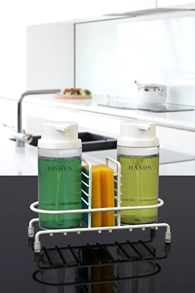 safestore Λευκό Deluxe Στρογγυλό Σετ 2 Διαφανών Διανομέων Σαπουνιού