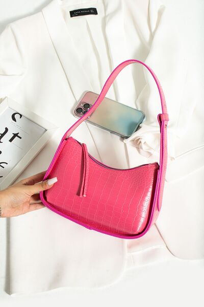 İAMBTŞY Γυναικεία τσάντα ώμου με σχέδιο κροκόδειλου - Κλασική τσάντα μπαγκέτα